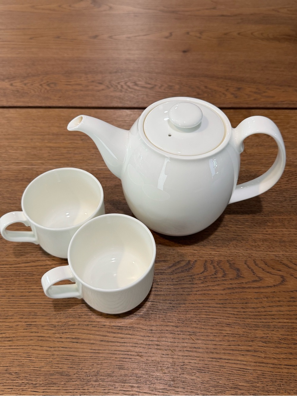 Vintage MUJI Bone China Tea Set – Teapot + 2 Cups, Made in Japan